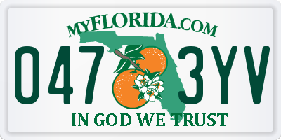 FL license plate 0473YV