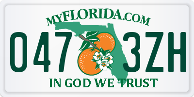 FL license plate 0473ZH
