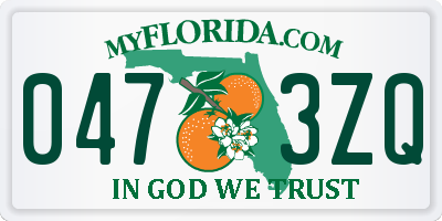 FL license plate 0473ZQ