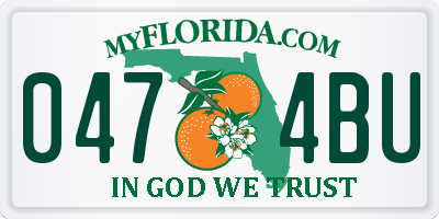 FL license plate 0474BU