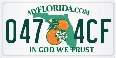 FL license plate 0474CF