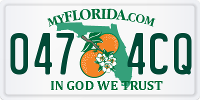 FL license plate 0474CQ