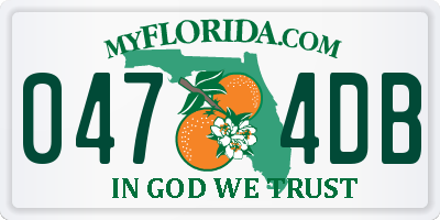 FL license plate 0474DB