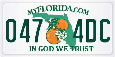 FL license plate 0474DC