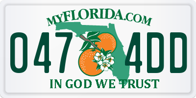 FL license plate 0474DD
