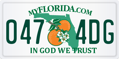 FL license plate 0474DG