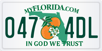 FL license plate 0474DL