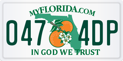 FL license plate 0474DP