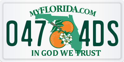FL license plate 0474DS