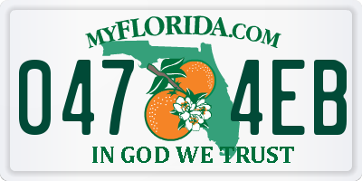 FL license plate 0474EB