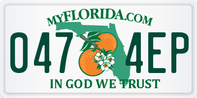 FL license plate 0474EP