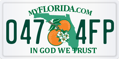 FL license plate 0474FP