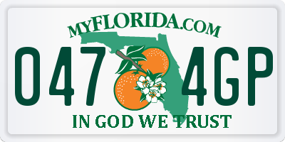 FL license plate 0474GP