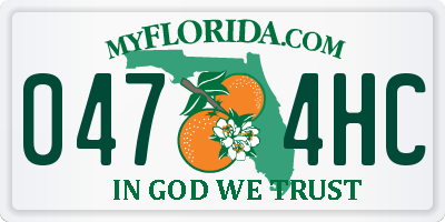 FL license plate 0474HC