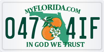 FL license plate 0474IF