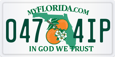 FL license plate 0474IP