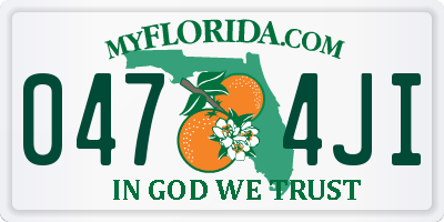 FL license plate 0474JI