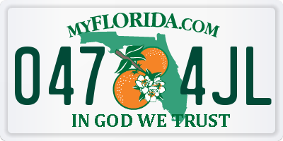 FL license plate 0474JL