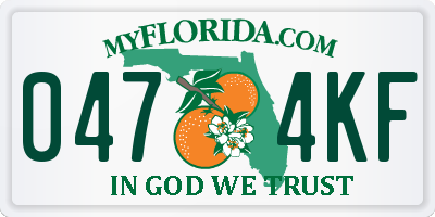FL license plate 0474KF