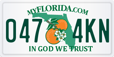 FL license plate 0474KN