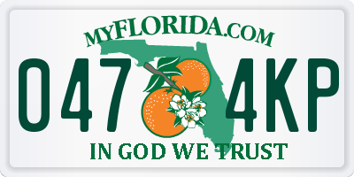 FL license plate 0474KP