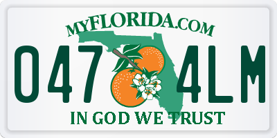 FL license plate 0474LM