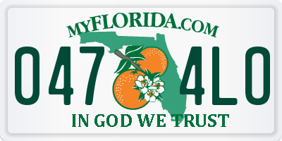 FL license plate 0474LO