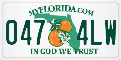 FL license plate 0474LW