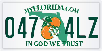 FL license plate 0474LZ