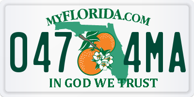 FL license plate 0474MA