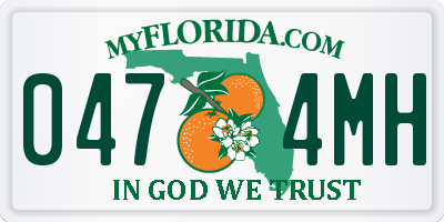 FL license plate 0474MH
