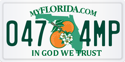 FL license plate 0474MP