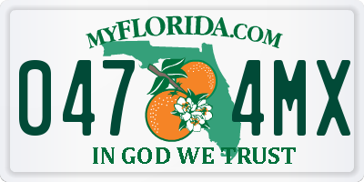 FL license plate 0474MX