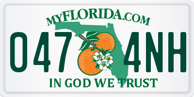 FL license plate 0474NH