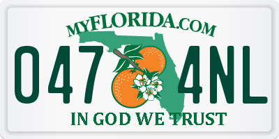 FL license plate 0474NL