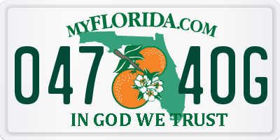 FL license plate 0474OG