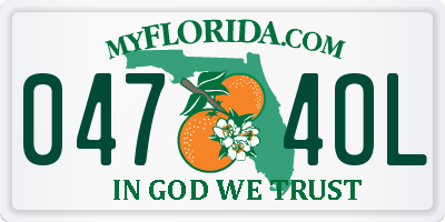 FL license plate 0474OL