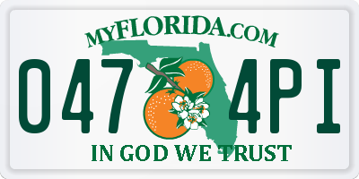 FL license plate 0474PI