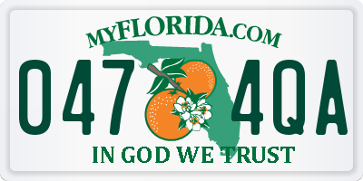 FL license plate 0474QA