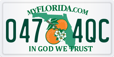 FL license plate 0474QC