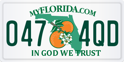 FL license plate 0474QD