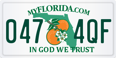 FL license plate 0474QF