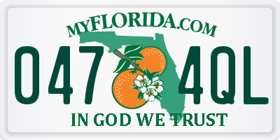 FL license plate 0474QL