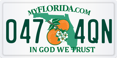 FL license plate 0474QN