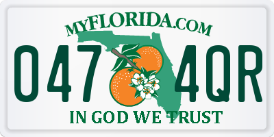 FL license plate 0474QR