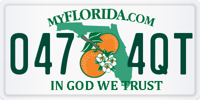 FL license plate 0474QT