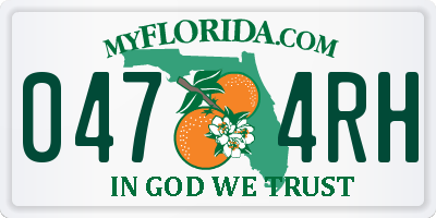 FL license plate 0474RH