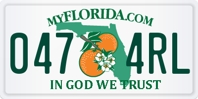 FL license plate 0474RL