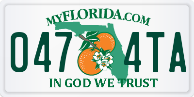 FL license plate 0474TA