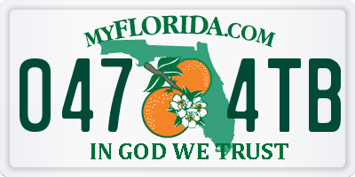 FL license plate 0474TB